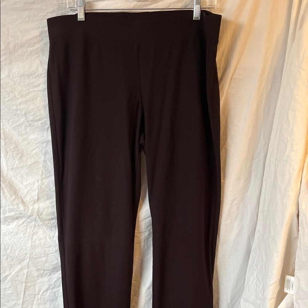 Eileen Fisher Dark Brown Women's Crepe Pants Size Large